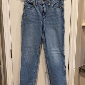 Madewell Stovepipe High Rise Light Blue Jeans